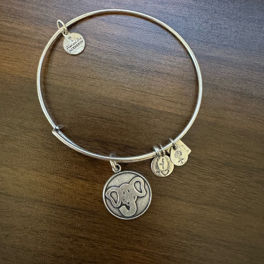 Alex and Ani Silver Elephant Charm Bracelet